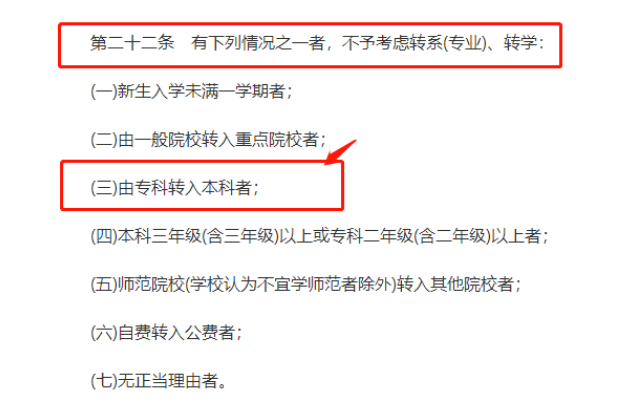 國家教育規(guī)定不得轉專業(yè)