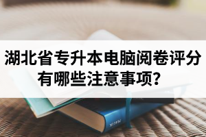 湖北省專升本電腦閱卷評分有哪些注意事項？
