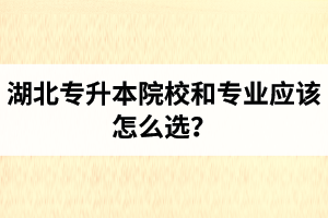 湖北專升本院校和專業(yè)應(yīng)該怎么選？公辦院校和民辦院校差別大嗎？