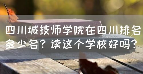 四川城技師學(xué)院在四川排名多少名？讀這個(gè)學(xué)校好嗎？(圖1)