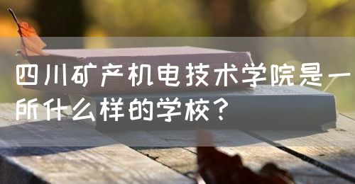 四川礦產(chǎn)機電技術(shù)學(xué)院是一所什么樣的學(xué)校？(圖1)