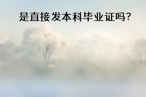 是直接發(fā)本科畢業(yè)證嗎？