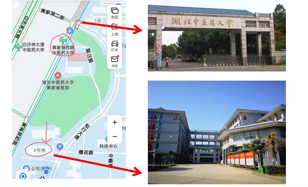 湖北中醫(yī)藥大學專升本從校門怎么走到8號樓？考場怎么找？